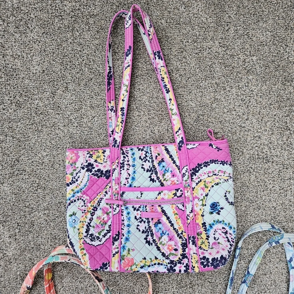 LOT Vera Bradley Tote Bags Turtle Dream Wildflower Paisley Rainforest Lily RARE
